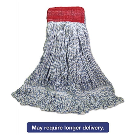 Pinpoint BW  Floor-Finish MOP Wide Head - White & Blue - Large, 12PK PI3747327